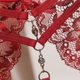 thumbnail image 3 of Aayomet Culottes en Dentelle pour Femmes Shorty String Sans Couture Respirant (Vin, Taille Unique), 3 of 5