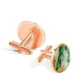 thumbnail image 3 of HemaKayy Cufflinks for Men, Classic Wedding Business Shirt Cuff Links Personalized Gifts Father Grandfather Dad Husband Boyfriend Tie Clip, Round - Rose Gold - Unique Marble Texture, 3 of 7