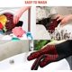 thumbnail image 2 of Guantes Para Barbacoa, Guantes Para Horno, Guantes De Silicona Antideslizantes Para Horno Resistentes Al Calor Hasta 800 C Certificado En407, Guantes De Silicona Para Barbacoa Para Cocinar Hornear Soldar Rojo Verde Cocina, Decoración y Otros, 2 of 5