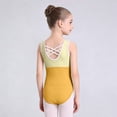 thumbnail image 5 of Xdegoge Kids Girls Sleeveless Ballet Dance Leotards Color Block Gymnastics Bodysuit Breathable Stretchy Dancewear Athletic Outfit Workout Active Playwear Tops For Children, 5 of 6