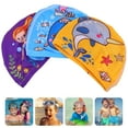 thumbnail image 2 of 3pcs Kids Printing Swimming Cloth Caps Cartoon Elastic Swim Caps Bathing Caps, 2 of 7