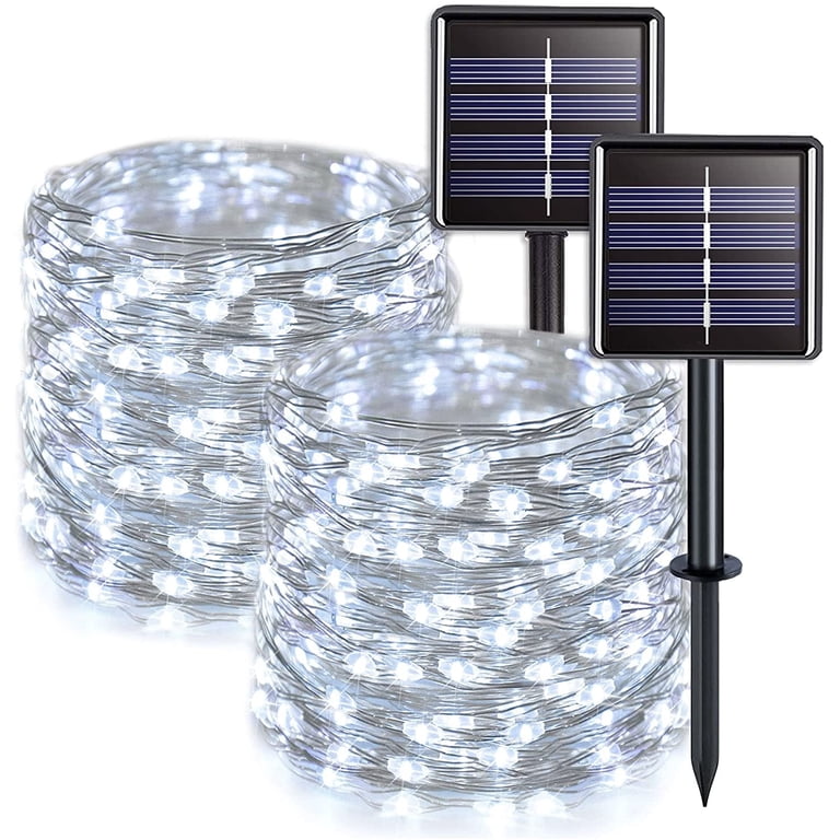 Rirool Solar String Lights, 100 LED 33ft Copper Wire photo 1