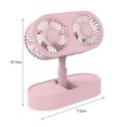 thumbnail image 5 of Frogued Desk Fan Adjustable USB Powered 3 Speeds Double Motor Foldable Fan for Home (Green), 5 of 13