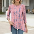 thumbnail image 2 of Leopard Print Tunic Tops for Women Scooped Neck 3/4 Sleeve Shirts Irregular Hem Tees Vintage Printed Tee Shirts Dressy Causal Tunic Blouses Summer Outfits 2025, 2 of 6