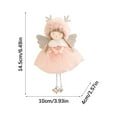thumbnail image 3 of Cute Pink Angel Christmas Tree Hanging Ornament with Deer Antlers & Jingle Bells - Christmas Angel Doll Decoration,Festive Holiday Decor,Unique Gift for Kids & Home Xmas Tree Decoration,6.5in, 3 of 4