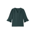 thumbnail image 6 of Qaspx Womens Blouses 3/4 Sleeve Dressy Tops Casual V Neck Office Shirts, 6 of 6