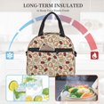 thumbnail image 4 of Uemuo Valentine'S Day Rose Printed Lunch Bag Lunch Box Reusable Insulated Lunch Tote Bag, Leakproof Thermal Cooler Sack Food Handbags Case High Capacity, 4 of 5
