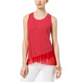 thumbnail image 1 of I.N.C Blouse en Tricot à Aspect Superposé pour Femmes, Rouge, Très Grand, 1 of 1