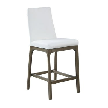 Chintaly Modern Counter Stool w/ Solid Wood Base
