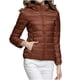thumbnail image 5 of Parkas de manga larga para mujer, color liso, manga larga, cremallera, bolsillo, chaqueta ligera de algodón, blusa para mujer, 5 of 8