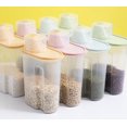 thumbnail image 5 of Caja de almacenamiento Olla de almacenamiento de granos varios Olla de almacenamiento de granos varios de cocina Cubo de arroz transparente Tarro de almacenamiento de plástico Tanque de almacenamiento de sello, rosa JM MX-0139795FYD, 5 of 5