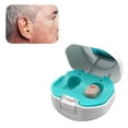 thumbnail image 1 of audífonos recargables para personas mayores y adultos con control de volumen, pequeño amplificador auditivo digital completamente en el canal, dispositivos de asistencia con caja de carga, negro, 1 of 5