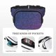 thumbnail image 5 of Easygdp Violet Glitter Fanny Packs para Mujeres y Hombres, Bolsa de Cinturón, Bolsos de Cruz para Trabajo/Correr/Senderismo, 5 of 9