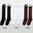 thumbnail image 2 of Lolita Gift Accessories Elastic Cosplay Costumes High Knee Socks Lace Ruffles Leg Streetwear Cotton Stockings COFFEE, 2 of 8