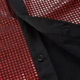 thumbnail image 6 of hotojiny Mens Disco Shirt Fall Outfit 70s Shirts for Men Sequin Glitter Long Sleeve Button down Party Clubwear, 6 of 7