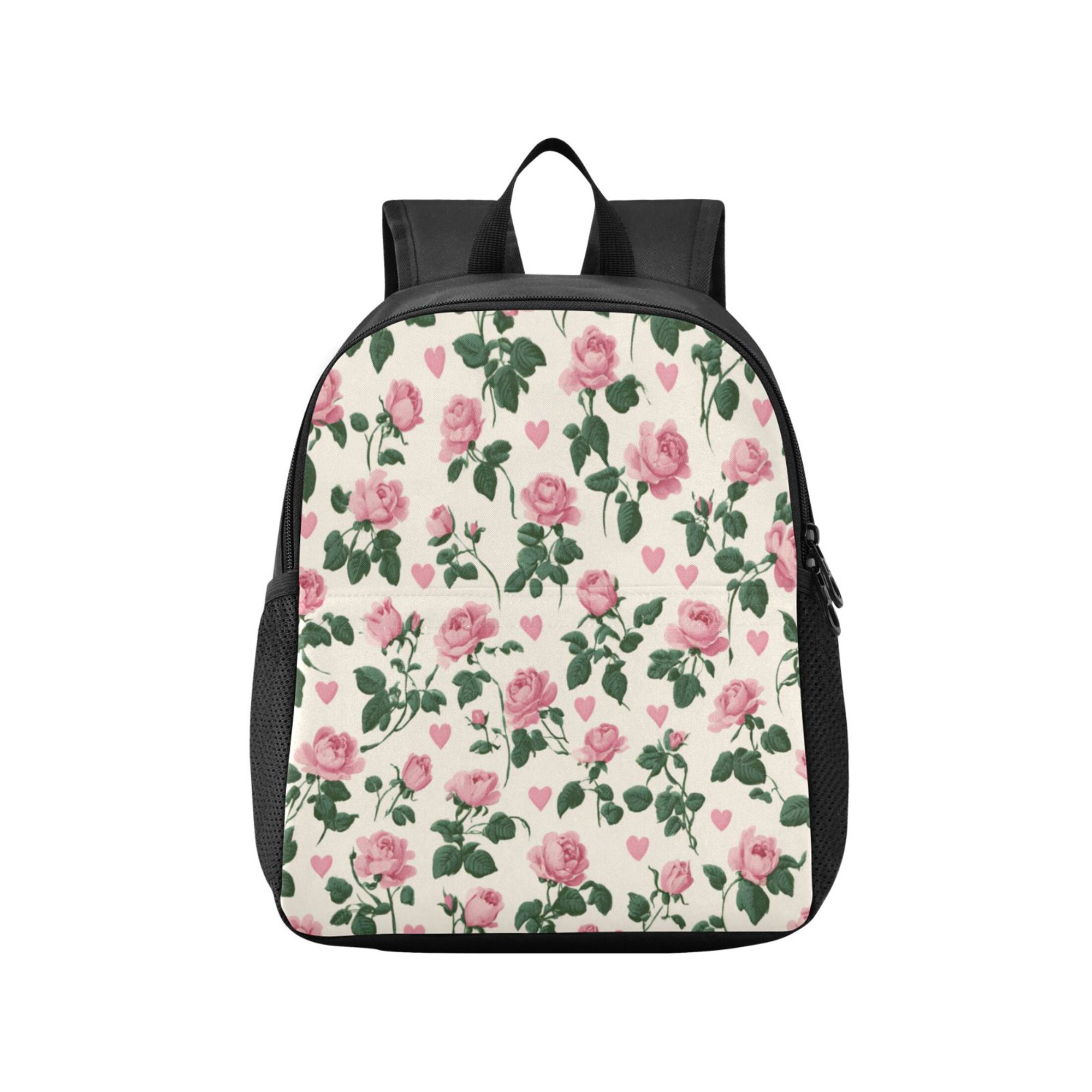 Toddler Backpack Gentle Rose Petal Print Waterproof Lightweight Backpack Casual Mini Daypack for Daycare & Travel