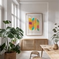 thumbnail image 5 of Forma Tropicana - Illustration Geometric Mid-Century Modern Abstract Modern Art Pattern Minimalist Oak Framed Wall Art Print 24 x 36 inches, 5 of 15