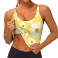 thumbnail image 4 of Lsque Daisies Flowers Printed Women'S Sports Bra, Compression, Moisture Wicking, High-Impact Sports Bra For Women,Supportive sports bra-Small, 4 of 9