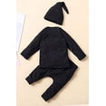 thumbnail image 4 of Styles I Love Unisex Baby Boys Girls Autumn Winter Knitted Long Sleeve Sweater and Pants with Hat 3pcs Cotton Outfit, 4 of 12