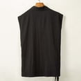 thumbnail image 4 of XIAOCHA Men's Linen Blend Vest Wrap Front Tie Closure Top Breathable Minimalist Casual Shirt, 4 of 4