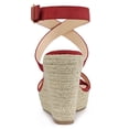 thumbnail image 3 of BLISSFUL STEP Sandales Compensées Espadrilles à Brides Croisées Slingback pour Femmes Rouge 9, 3 of 7