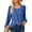 Royal Blue, variant on Stichou Womens Blouses Dressy Casual Tee Shirts Long Sleeve Square Neck Spring Tops Loose fit Trendy Tshirt Shirt Outfits Turquoise L