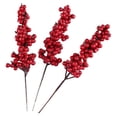 thumbnail image 3 of 20 Piezas Ramas Decorativas de Bayas Rojas Artificiales con Bayas Rojas Ramas de Otoño Selecciones de Navidad de Bayas, 3 of 5