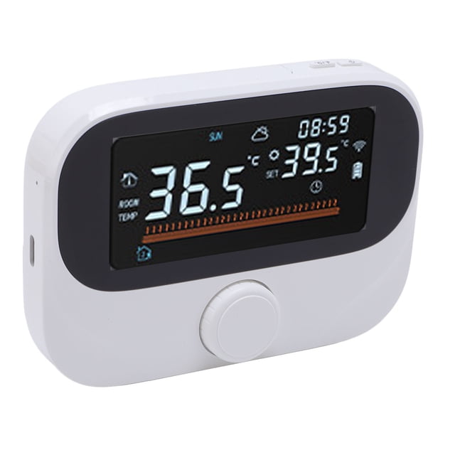 WiFi Boiler Thermostat, One To One degrees Celsius F Unit Switch Smart Boiler Thermostat Programmable Time Period for Tuya for Room
