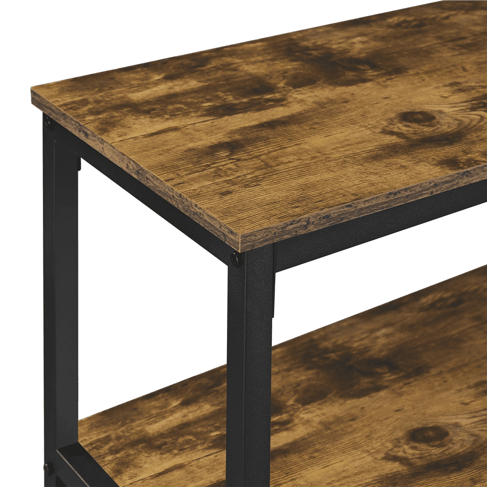Renwick Industrial Wooden Console Table for Entryway Living Room, Rustic Brown