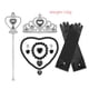 thumbnail image 5 of Conjunto de collar con corona para niños, accesorios de vestir negros iguales a los de la ropa de cosplay, 5 of 6