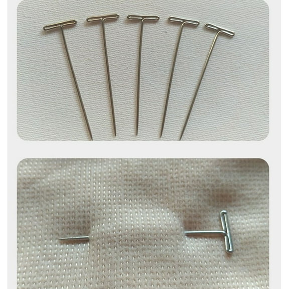HEALEEP 450Pcs Sewing T Pins with T-Bar Head for Professionals in Millinery Supplies and Knitted Projects