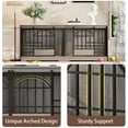 thumbnail image 4 of 78 inch Dog Crate Furniture XXL Dog Cage Heavy Duty Dog Kennel Indoor with Removable Divider,Extra Large Double Cage Large Breed Gray, 4 of 11