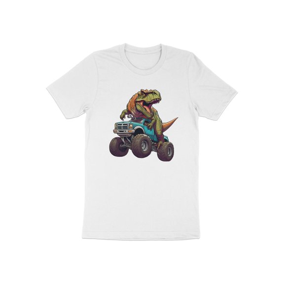 Dino Trex Dinosaur Driving Monster Truck Gift Men Women Kids T-Shirt Trex Dinosaur Truck Birthday Holiday Presents Gift Tshirt