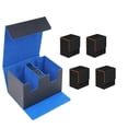 thumbnail image 4 of Estuche para baraja de cartas coleccionables,Cajas para tarjetas deportivas,Organizador de tarjetas de juego de colección,Caja de almacenamiento de Azul Naranja Interior, 4 of 9