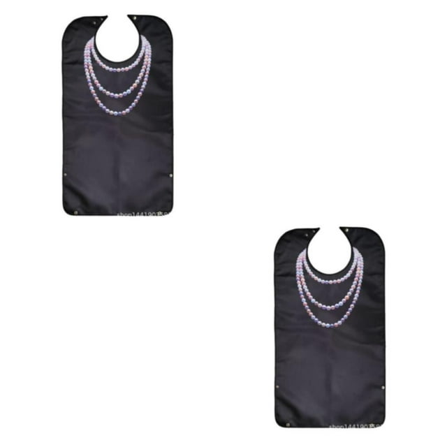 Guardoinrt Fabric Waterproof And Reusable Adult Bibs For Patients And Easy To Clean Women Christmas Dinner Bibs 2Set