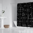 thumbnail image 2 of Math Equations Calculus Black Pattern Shower Curtain 72"x72" ,Bathroom Decorative Shower Curtains Set with 12 Hooks,Modern Waterproof Washable Shower Curtain, 2 of 6