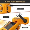 thumbnail image 2 of Emergency Radio with Solar and Crank 2000mAh Portable AM/FM Radio /blue, 2 of 4