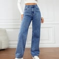 thumbnail image 7 of HOMBOM Casual Jeans Blue Women Casual Wide-Leg Long Denim Pants High Elastic Waist Y2k Pants XXL, 7 of 7