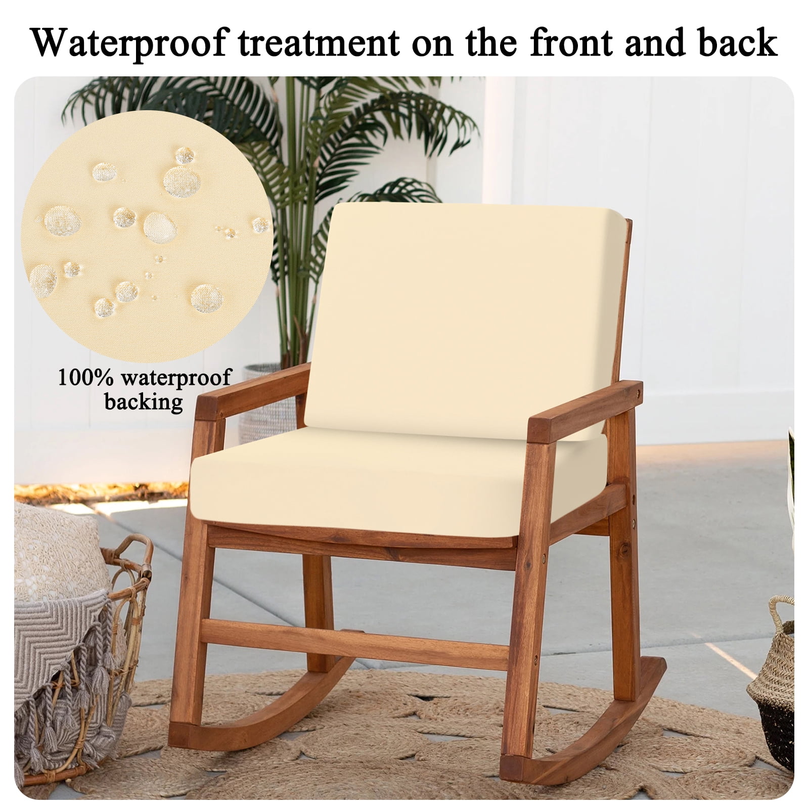 12 Pcs Patio Outdoor Cushion Covers Replacement Waterproof Stretch Sofa Couch Cushion Covers Washable Individual Couch Slipcovers Set Furniture Protector