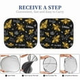 thumbnail image 6 of Easygdp Hohey Bee Golden Embroidery 2 Pcs Windshield Sun Shade,Foldable Car Front Window Sun Shade Protection,Blocks Heat And Sunlight,Car Interior Accessories - Medium, 6 of 7