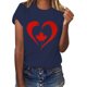 thumbnail image 4 of Camisas de Manga Corta para las Mujeres Impresión de Manga Corta Cuello Redondo, Camisa Casual de Poliéster para las Mujeres, Lavado de Manos, 4 of 8