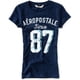 thumbnail image 1 of Aeropostale Womens 87 Shadow Graphic Camiseta, Azul, X-Large Aeropostale Camiseta gráfica, 1 of 1