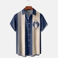 thumbnail image 4 of Camisa de bolos con estampado 3D para hombre, camisa de manga corta a rayas informal y de moda con cuello abotonado y talla grande de calle, 4 of 5