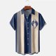 thumbnail image 3 of Camisa de bolos con estampado 3D para hombre, camisa de manga corta a rayas informal y de moda con cuello abotonado y talla grande de calle, 3 of 4