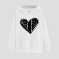 thumbnail image 2 of YUGYXL Womens Oversized Hoodies Comfy Long Sleeve Heart Graphic Pullover Trendy Cute Print Sweatshirts with Pocket White XL, 2 of 6