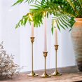 thumbnail image 2 of Portavelas Decorativo de Metal, Set de 3 Candelabros para Velas, Candelabros para Boda y Comedor, Candelabros para Velas Tipo Cirio de 5.9, 7.3 y 9.3 Pulgadas, 2 of 7