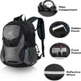 thumbnail image 7 of WATERFLY Unisex 30L Small Foldable Packable Travel Hiking Backpacks Daypack,Gray Black, 7 of 7