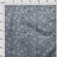 thumbnail image 3 of oneOone Cotton Cambric Dusty Blue Fabric Asian Block Floral Fabric For Sewing Printed Craft Fabric By The Yard 56 Inch Wide, 3 of 4