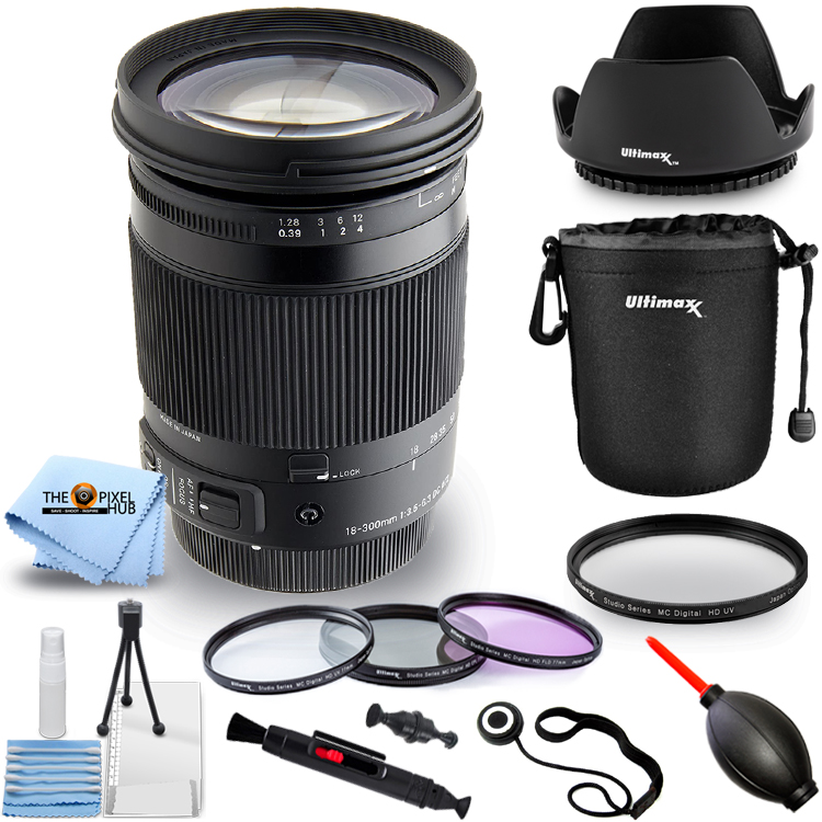 Sigma 18 300mm F 3 5 6 3 Dc Macro Os Hsm Contemporary Lens For Nikon F Pro Bundle With Lens Pouch Tulip Hood Lens Filter Kit Lens Cap Keeper And More Walmart Com Walmart Com