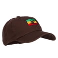 thumbnail image 5 of Rasta Leaf Flag Embroidered Unstructured Cap - Brown OSFM, 5 of 5